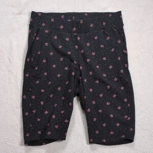 Torrid Size 1 Ladybug Polka Dot Bike Shorts Black Pink Cotton Spandex